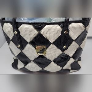 MCM snakeskin tote